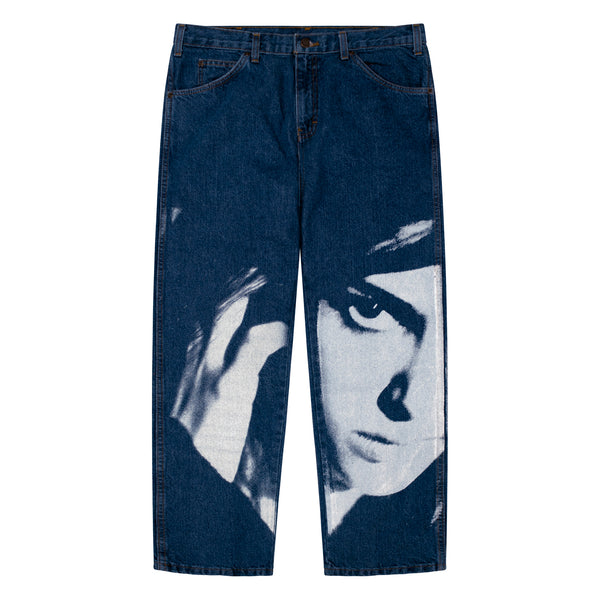 Stonewashed Overprint Carpenter Jean