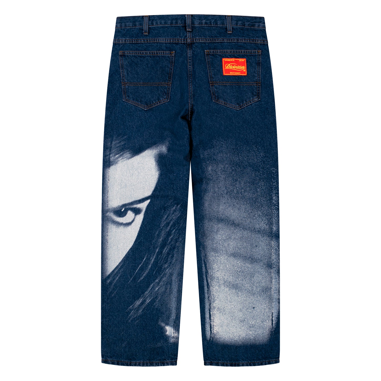 Stonewashed Overprint Carpenter Jean